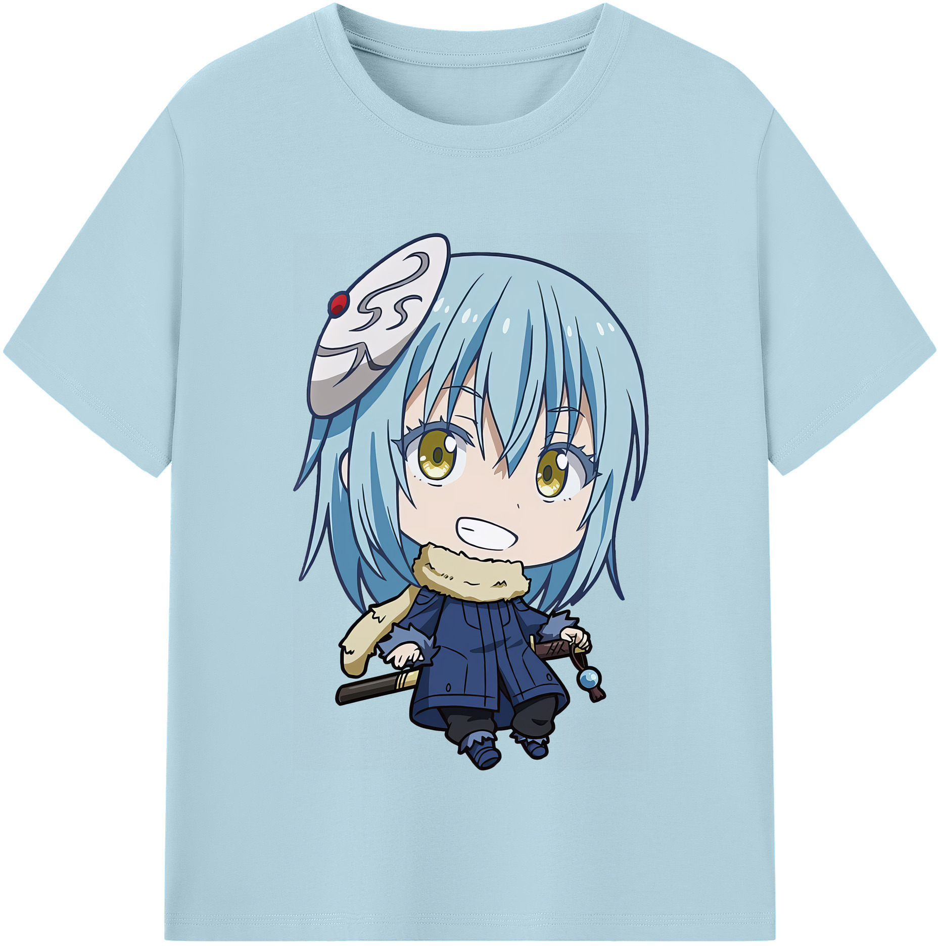 （画像用） 転スラ Regarding Reincarnated to Slime 綿100％半袖Tシャツ（フロントプリント）